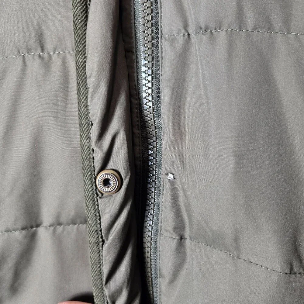 Lauren Ralph Lauren Size S Green Down Puffer Parka Coat Faux Fur Hood - Picture 6 of 16